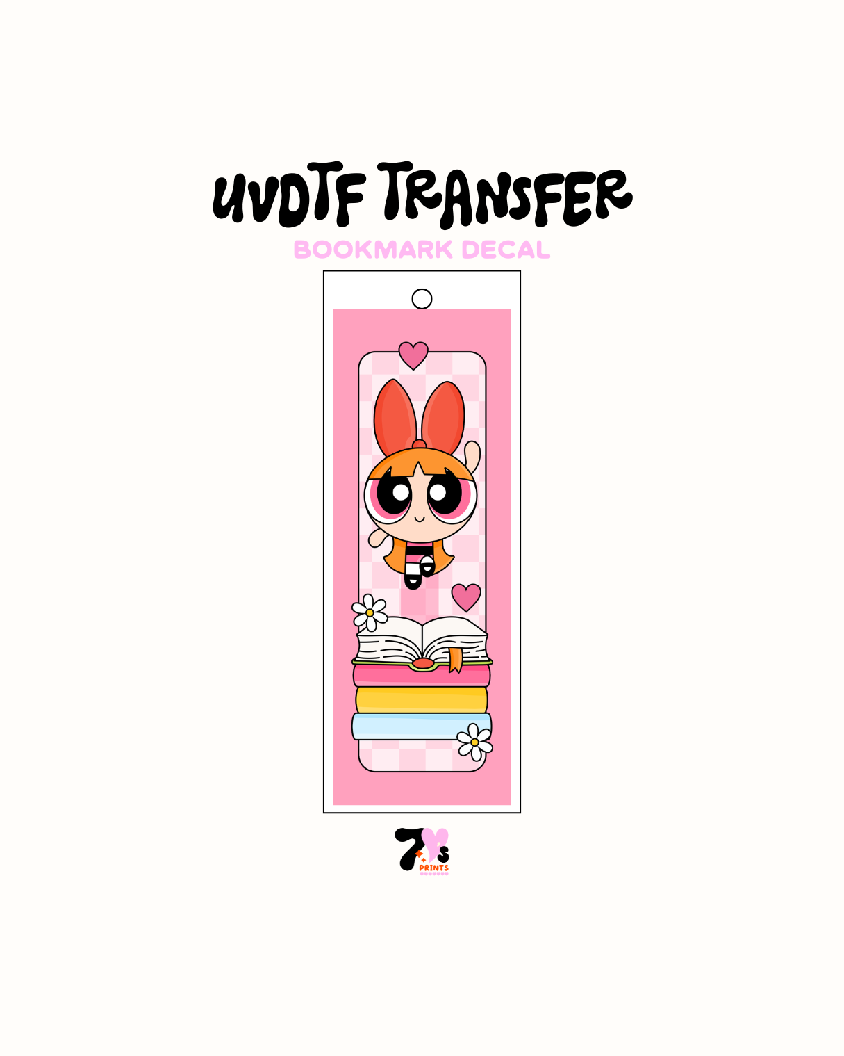 Pink Girl - UVDTF Bookmark Decal
