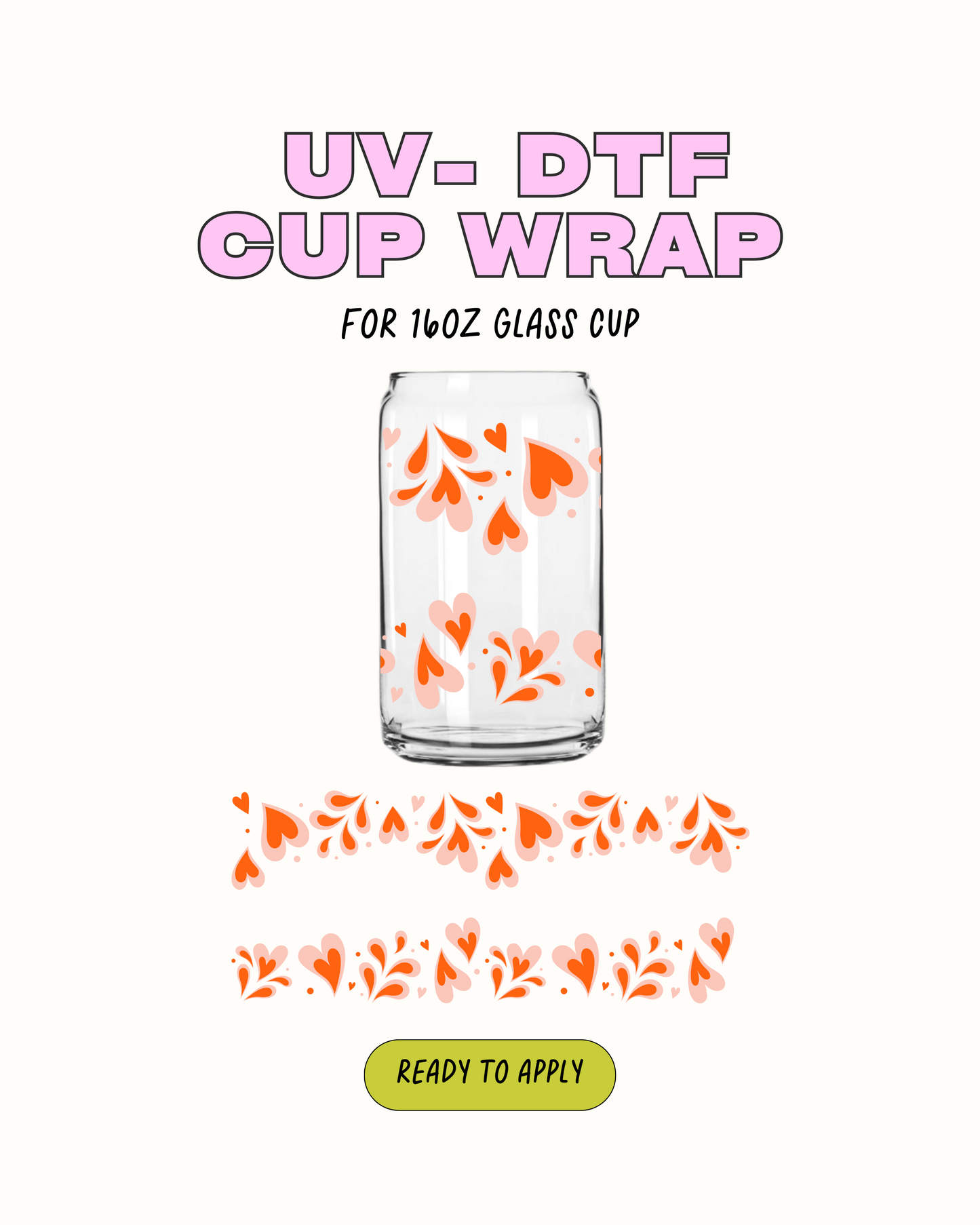 Corazones - UV DTF
