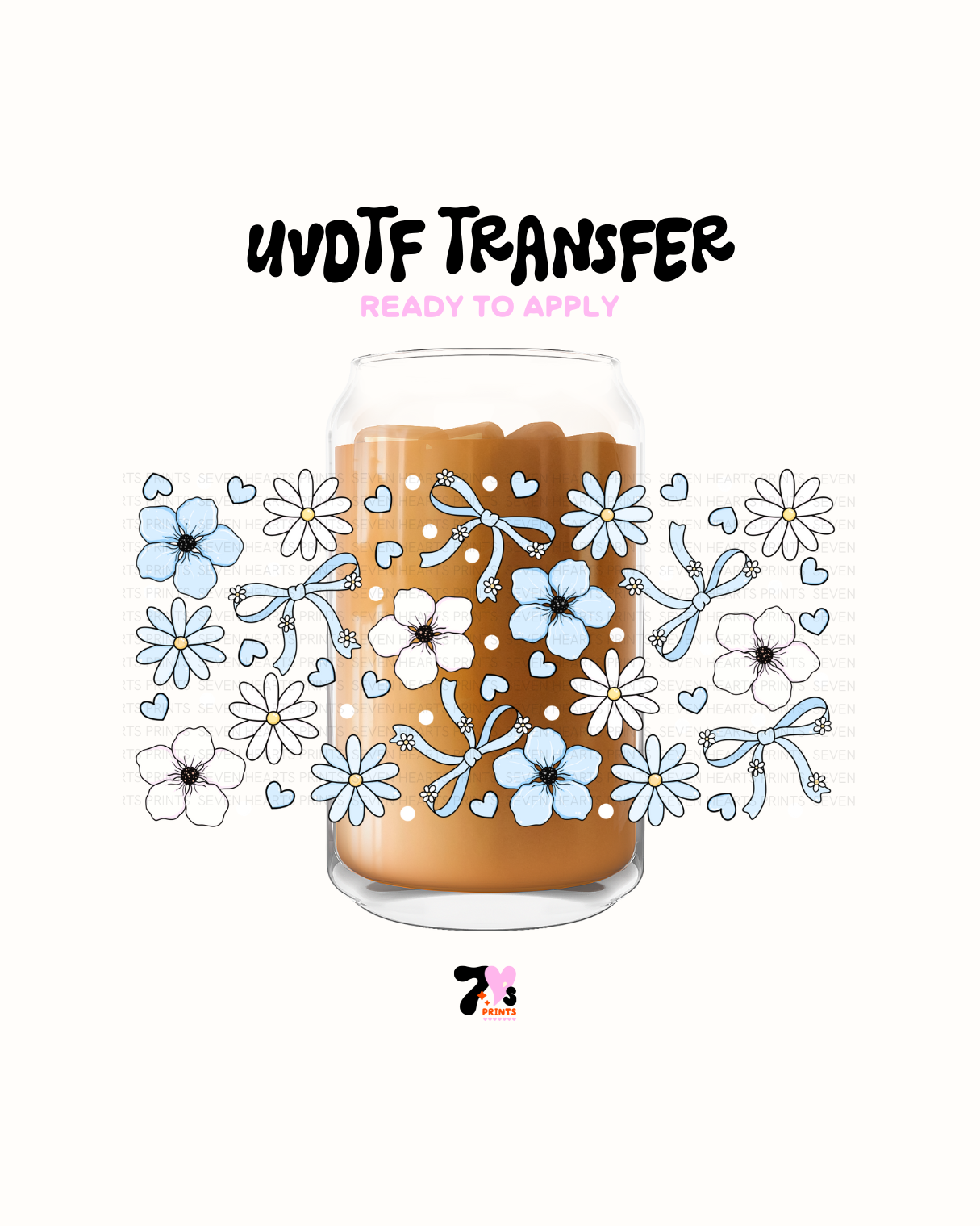 Blue flowers - UVDTF Wrap
