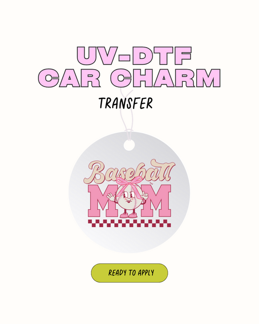 Mamá de béisbol - Calcomanía con dije de coche