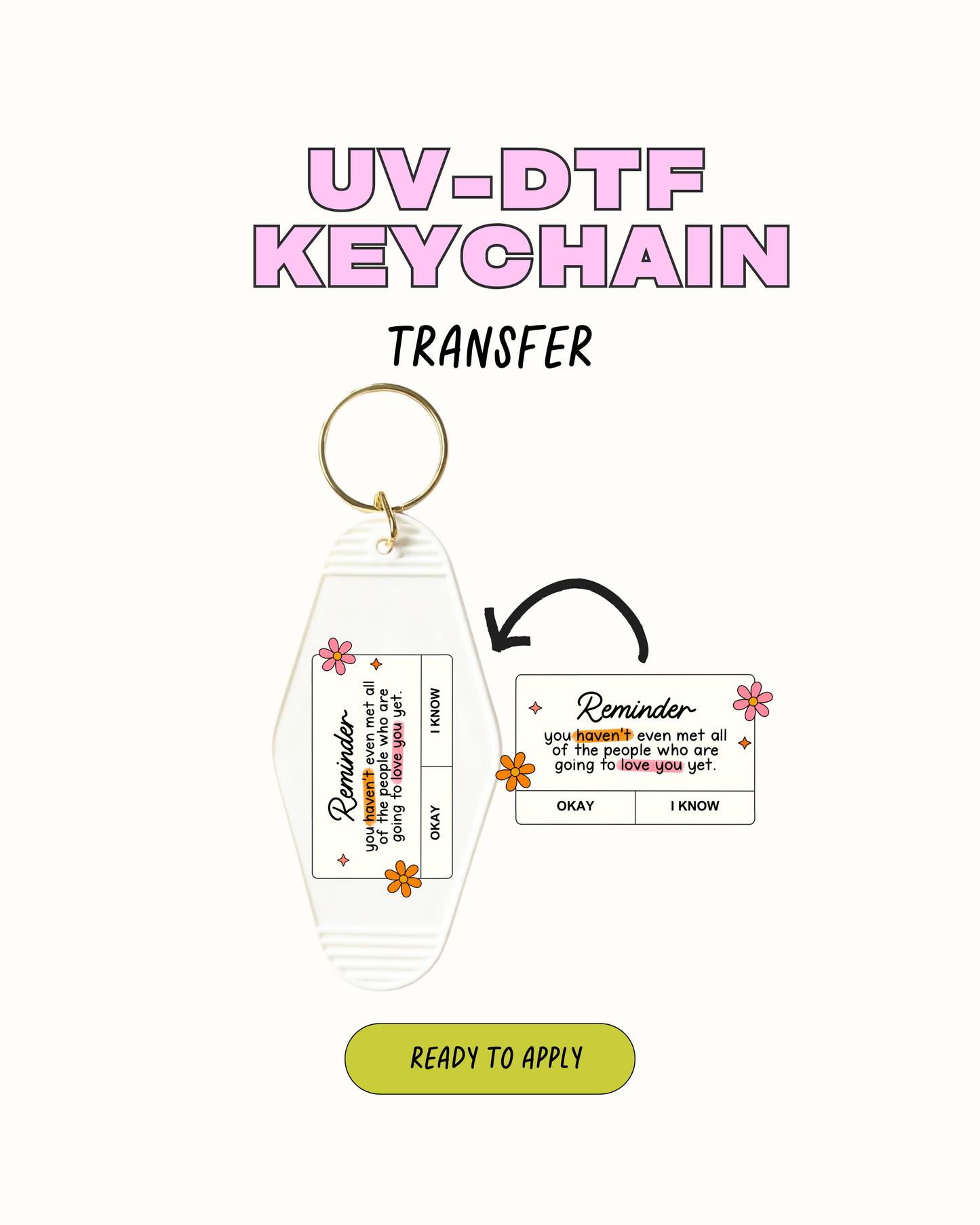 Reminder - UVDTF Keychain