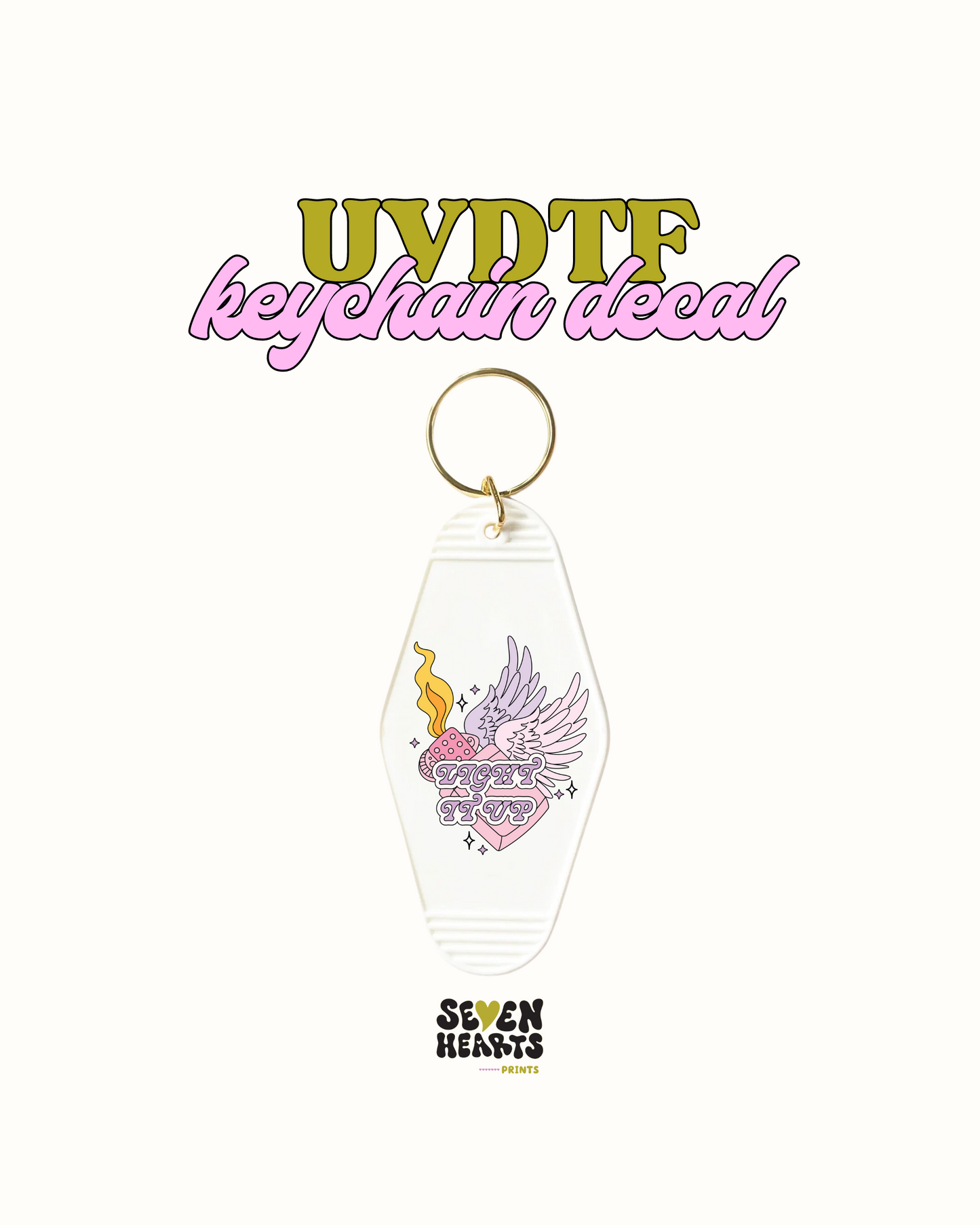 light it up - UVDTF Keychain