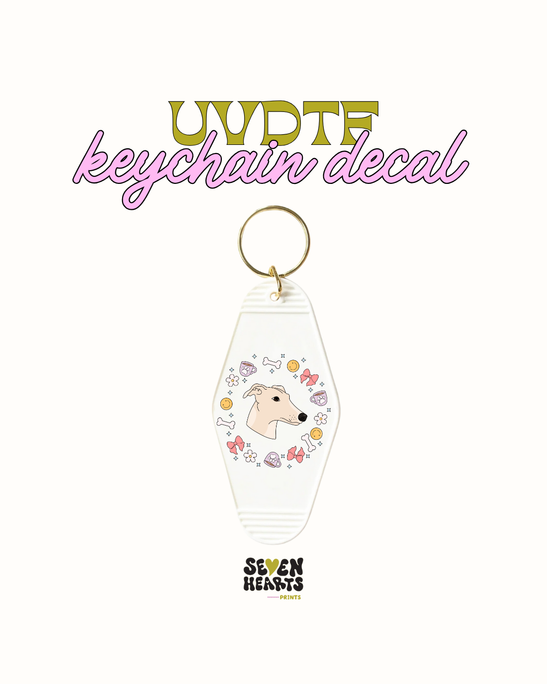 1989 - Juego de 5 calcomanías para llaveros