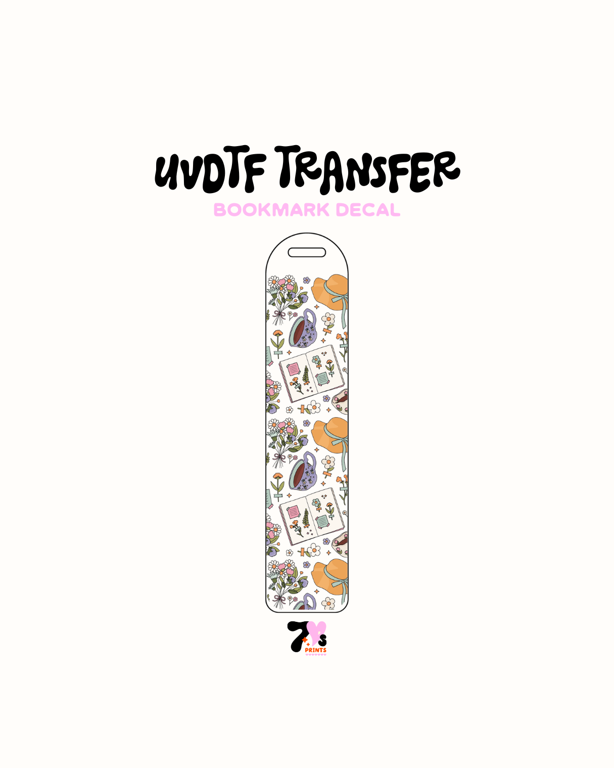 Flower garden hats - UVDTF Bookmark Decal