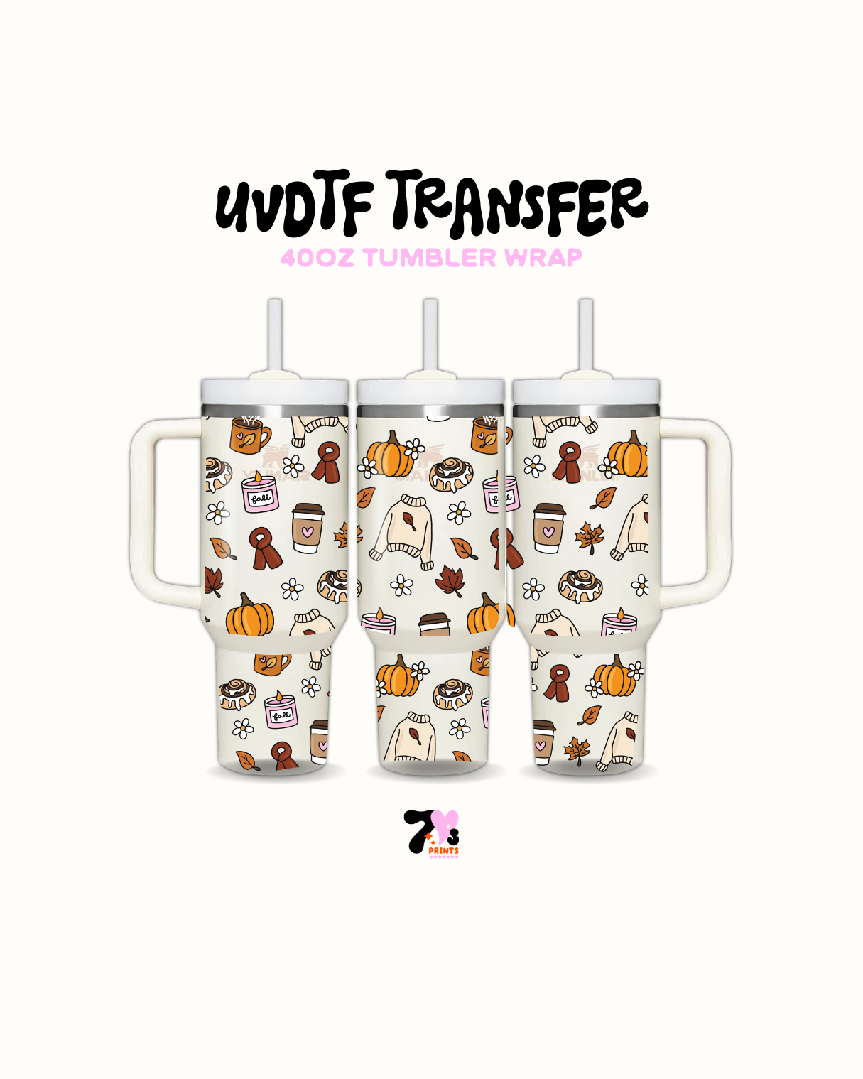 Fall vibes pumkins- UVDTF Wrap