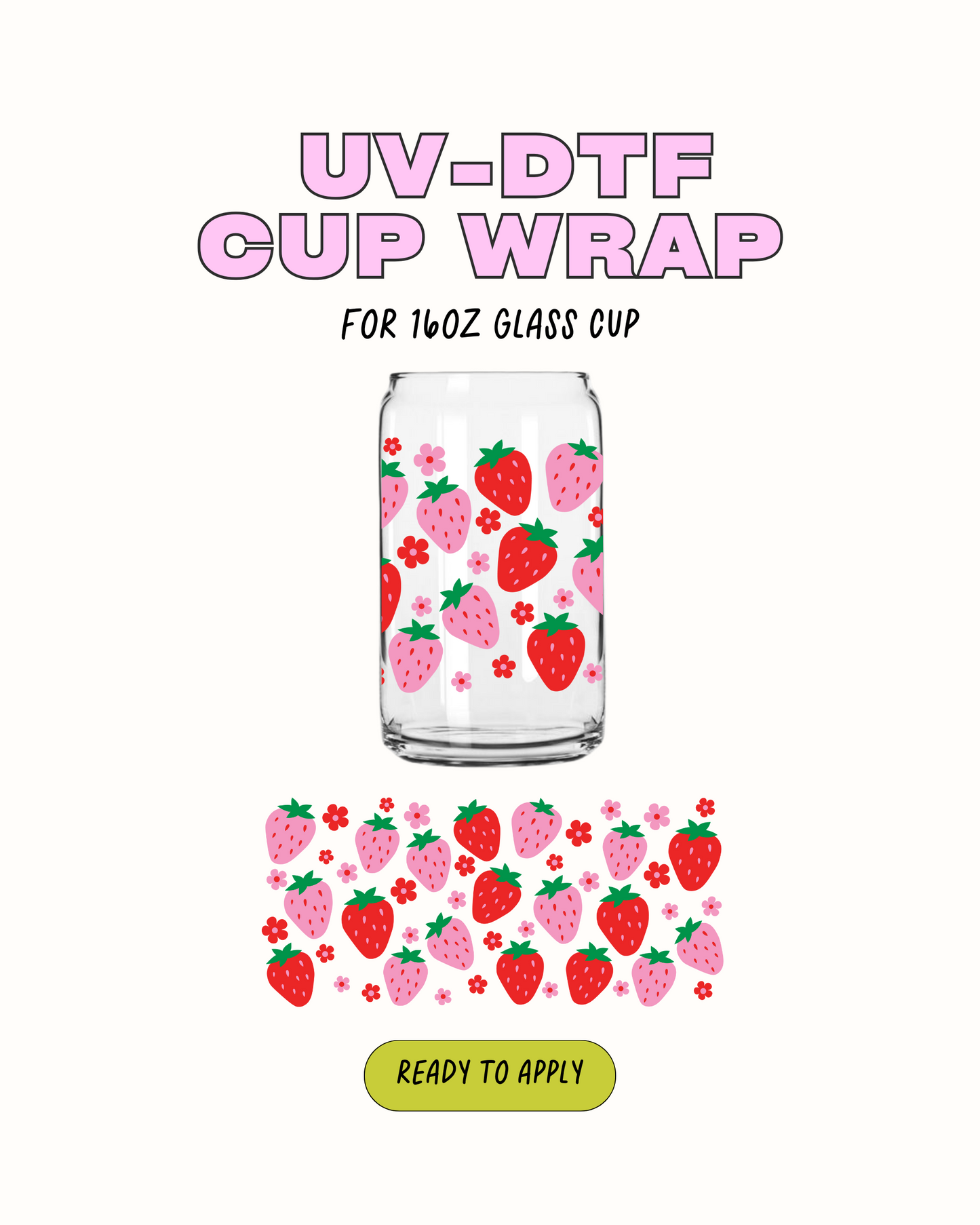 Flower Strawberry - UV DTF