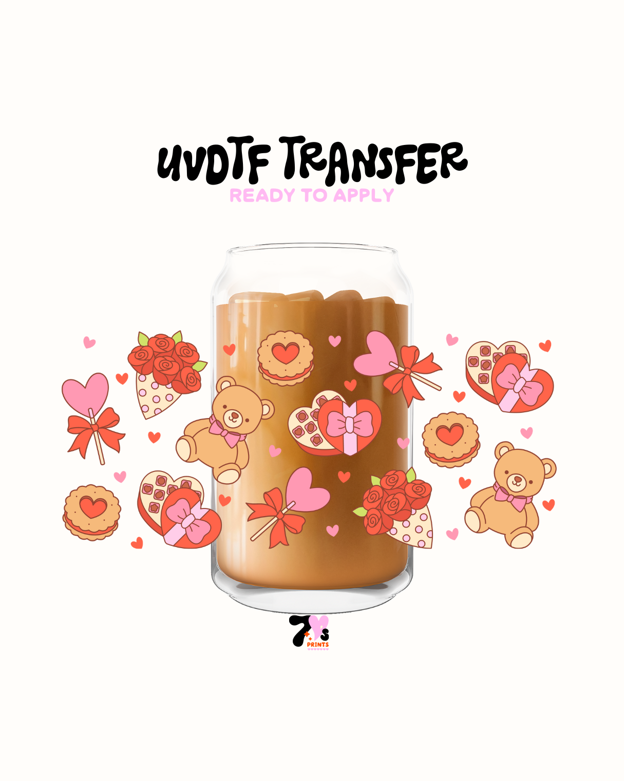 Bears and flowers Valentiime - UVDTF Wraps