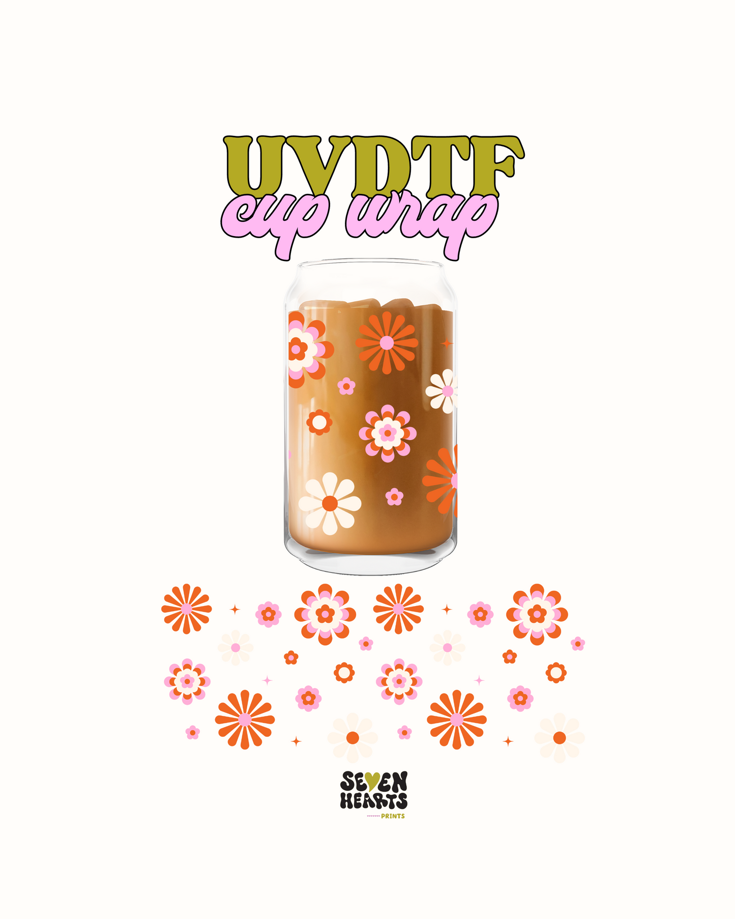 Retro flowers - UVDTF