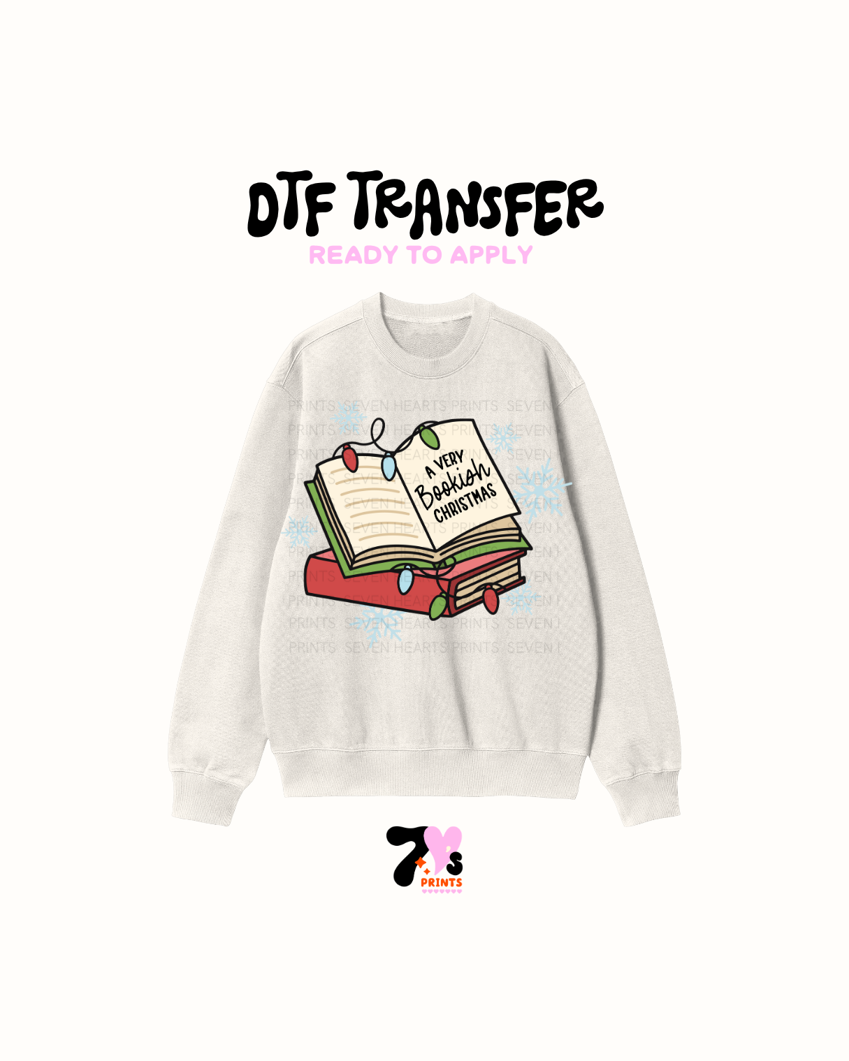 A very bookish xmas- DTF Transfers