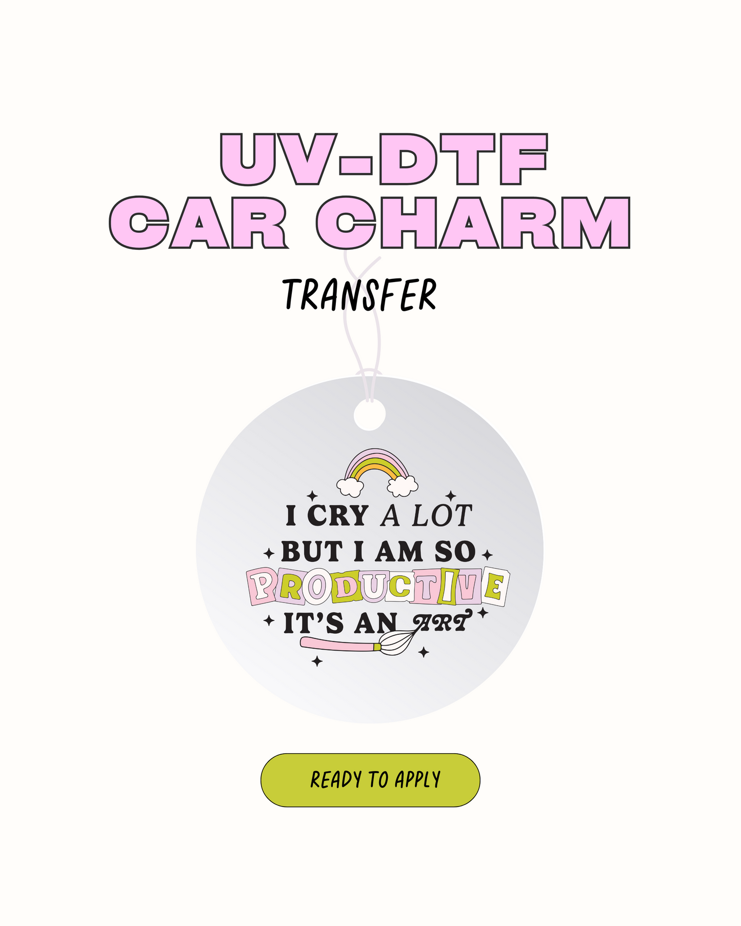 i CRY a lot - Car Charm Deca