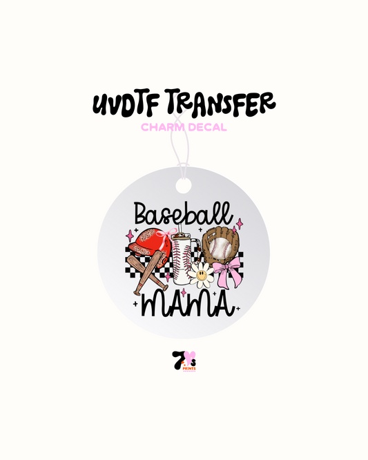 Baseball mama-  Car Charm Decal UVDTF