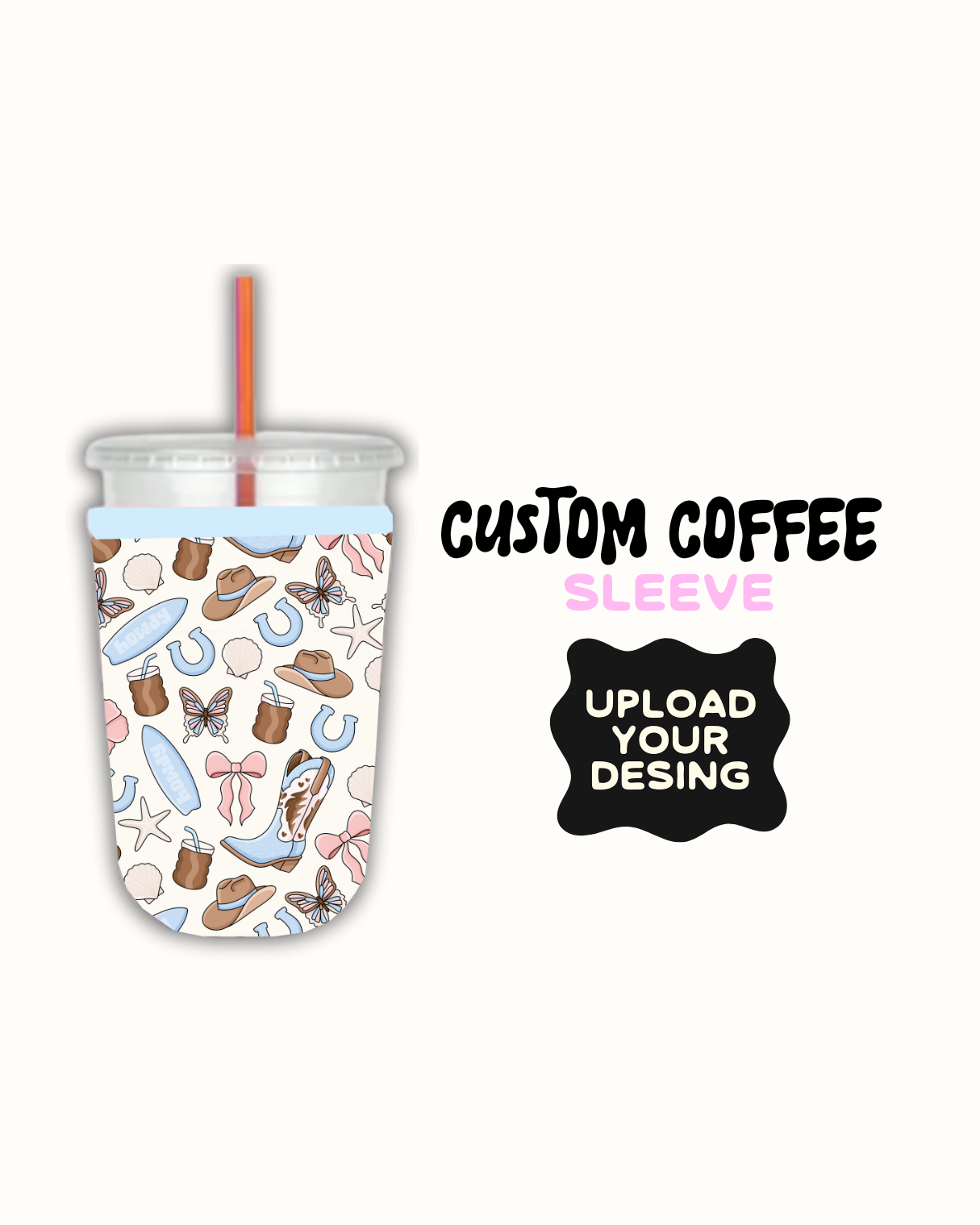 Custom Coffee Sleeve (UPLOAD) set of 50