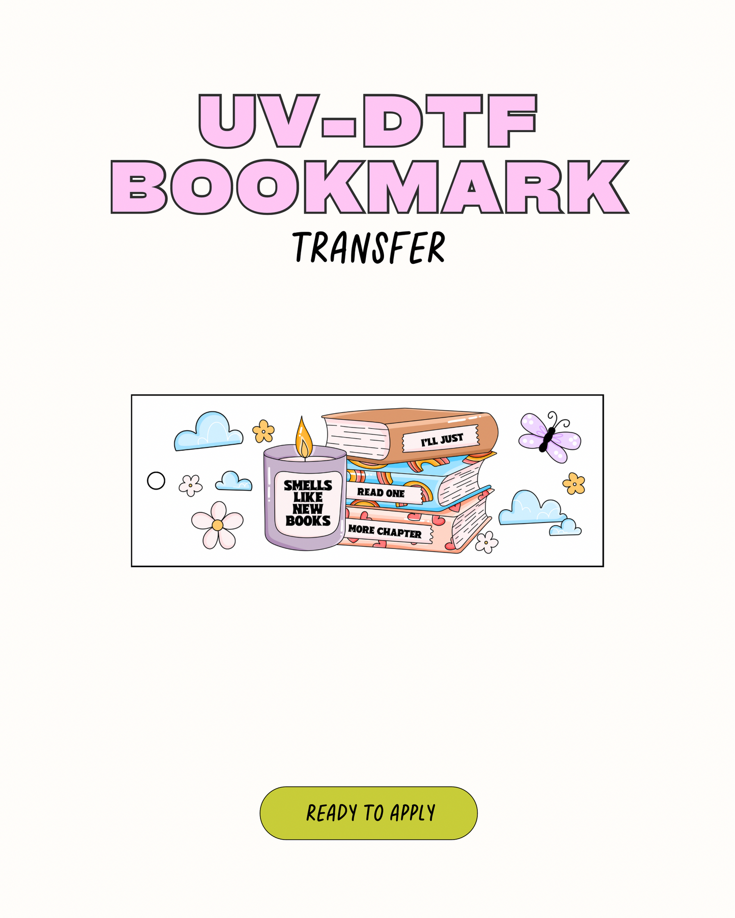 Libros nuevos - Calcomanía de marcador UVDTF