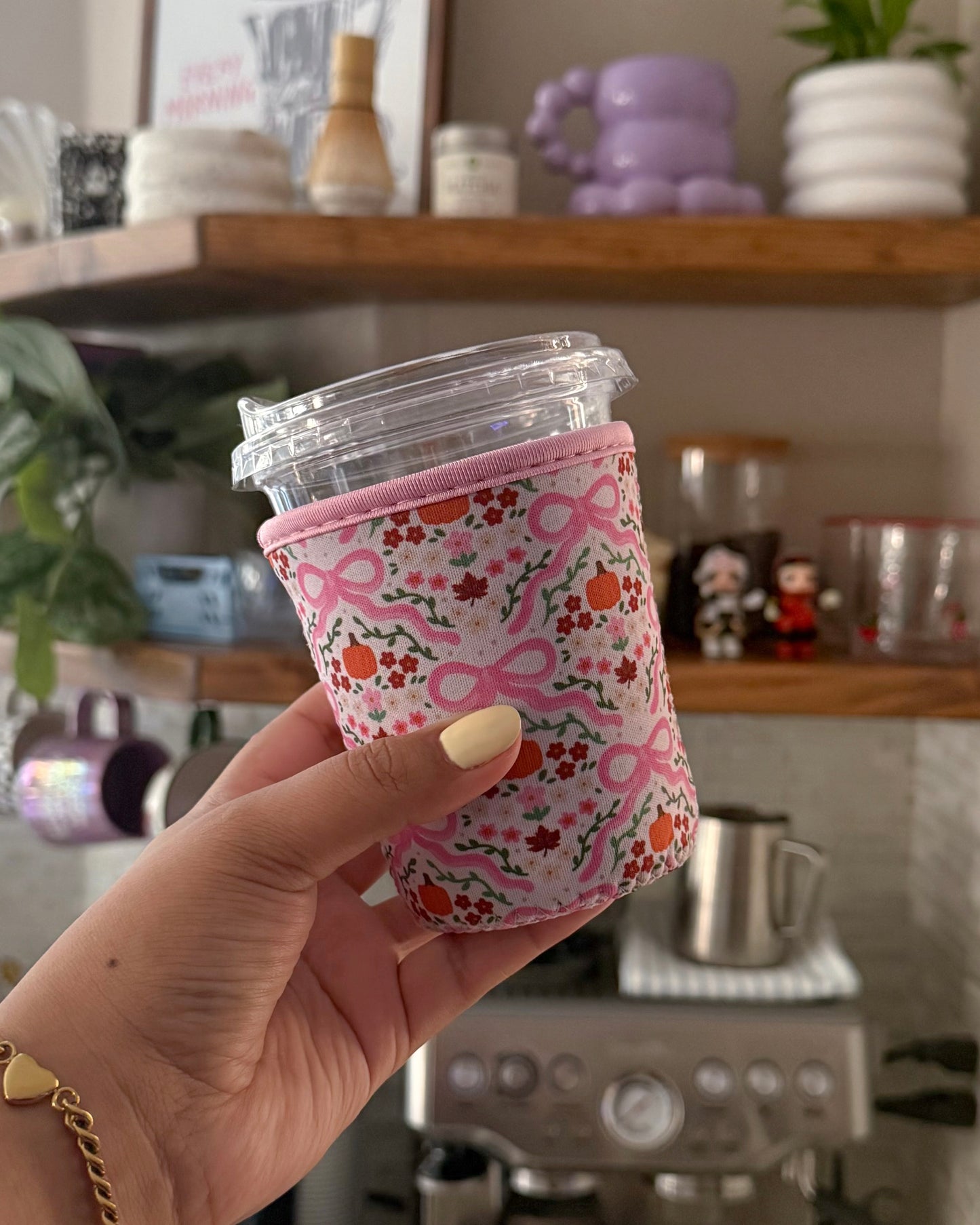 Pumpkins and bows - Coffee Sleeve