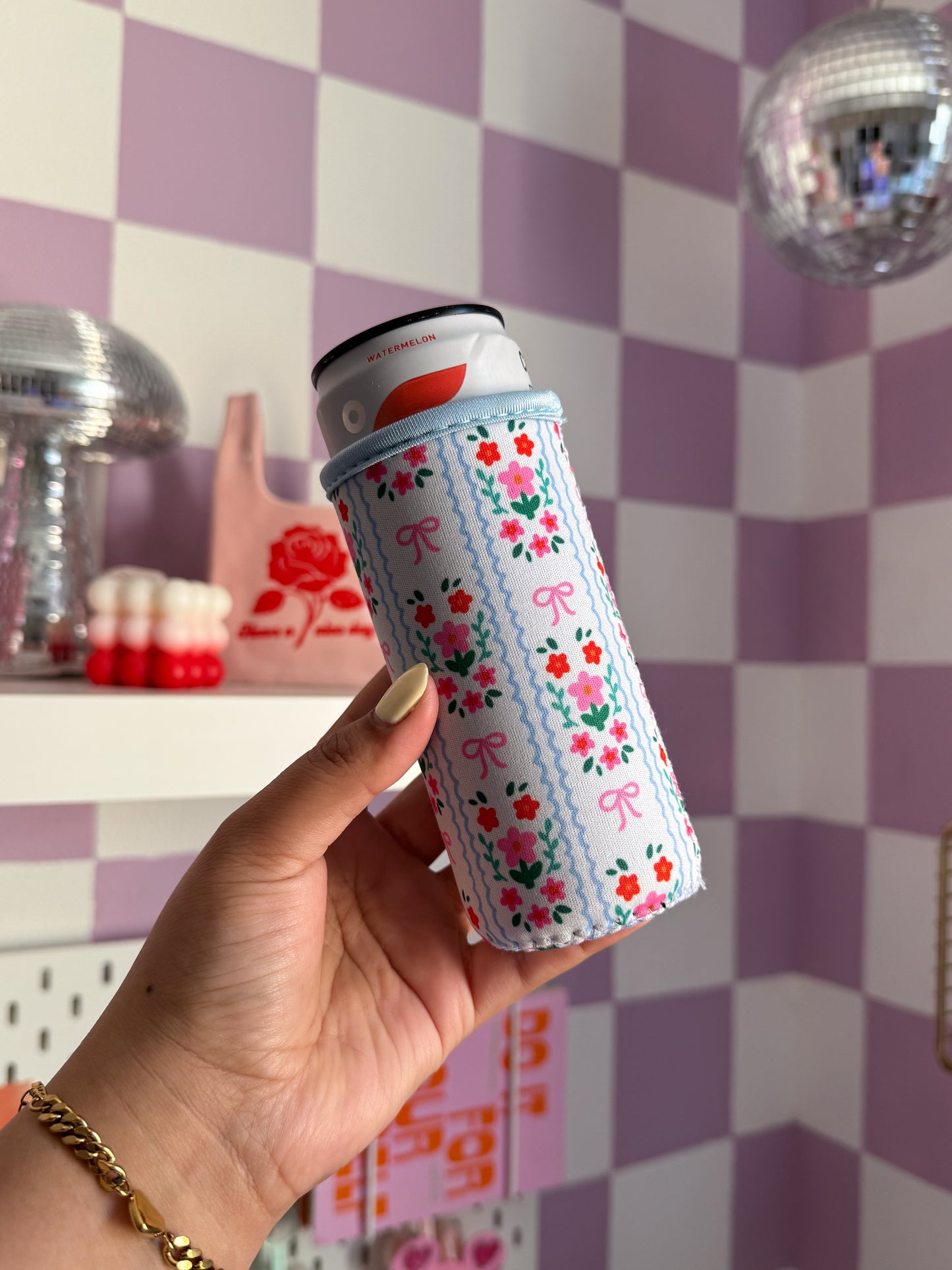 Flower bouquet - Slim can Sleeve set of 4