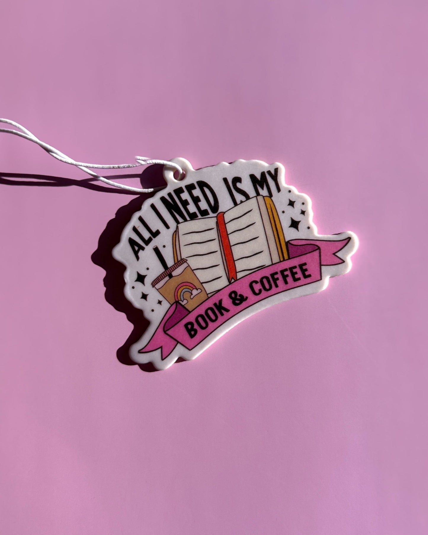 All i need is coffee and books - Air Freshners Set fof 4