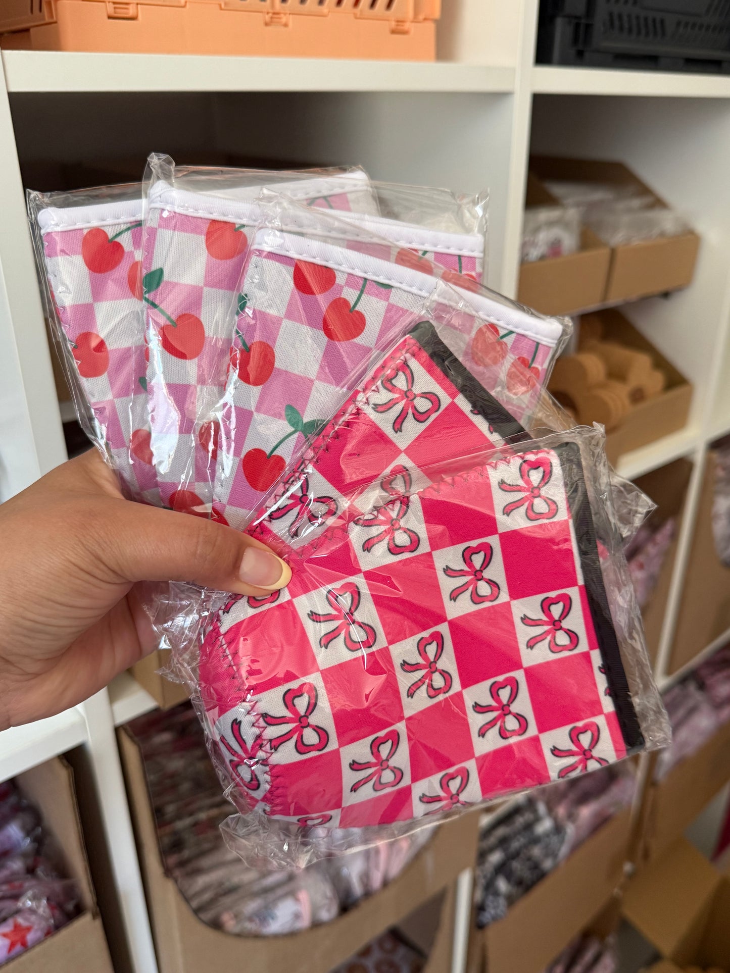 Cherry and bow sleeves