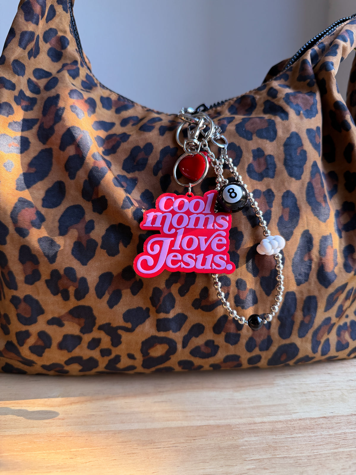 Cool Mom Loves Jesus Keychain/Bag Charm (Set of 4)