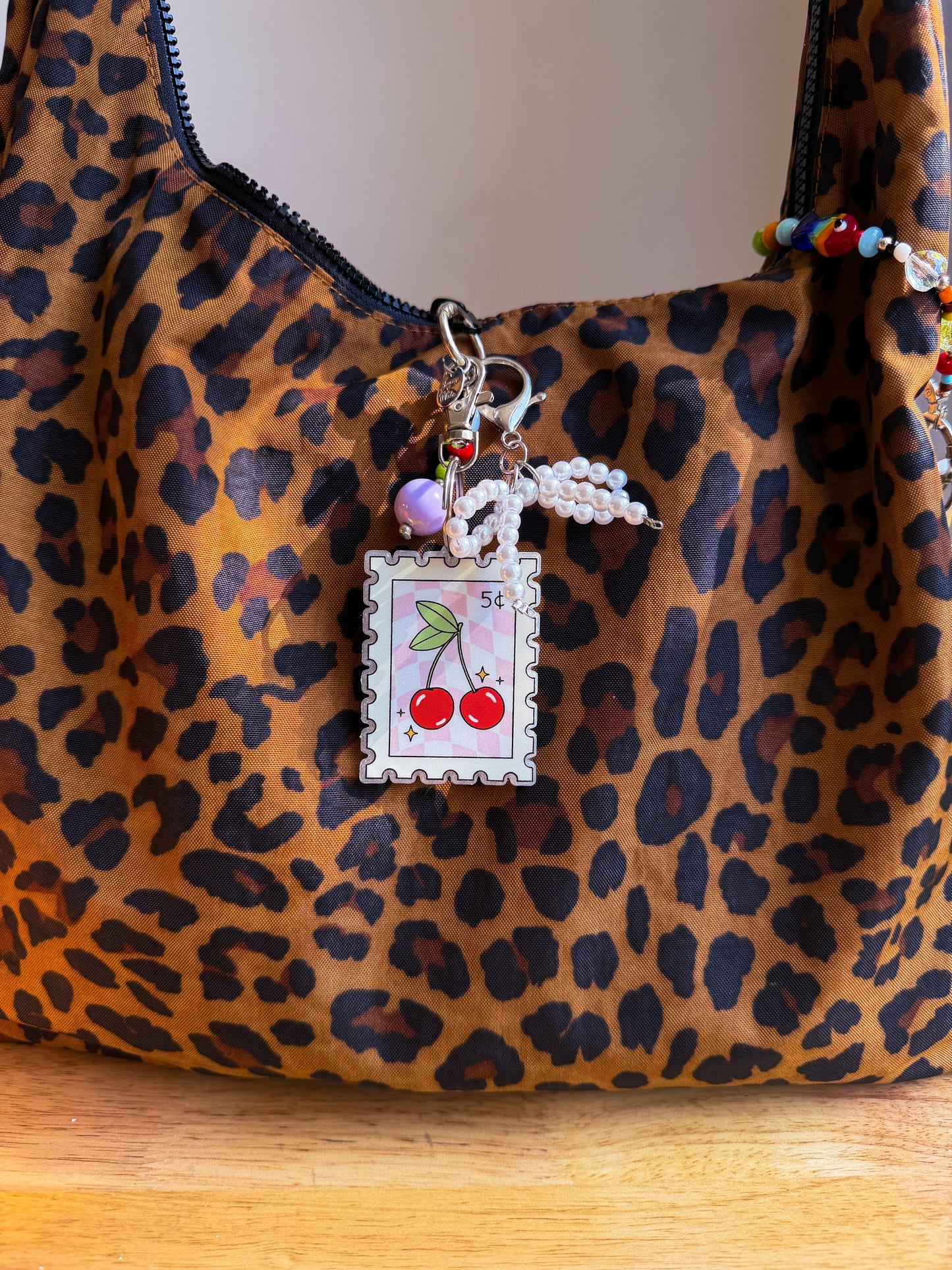 Cherry Stamp Keychain/Bag Charm(Set of 4)
