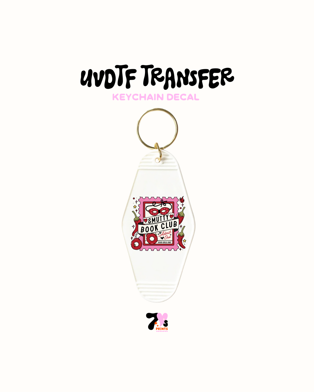 Smutty book club - UVDTF Keychain