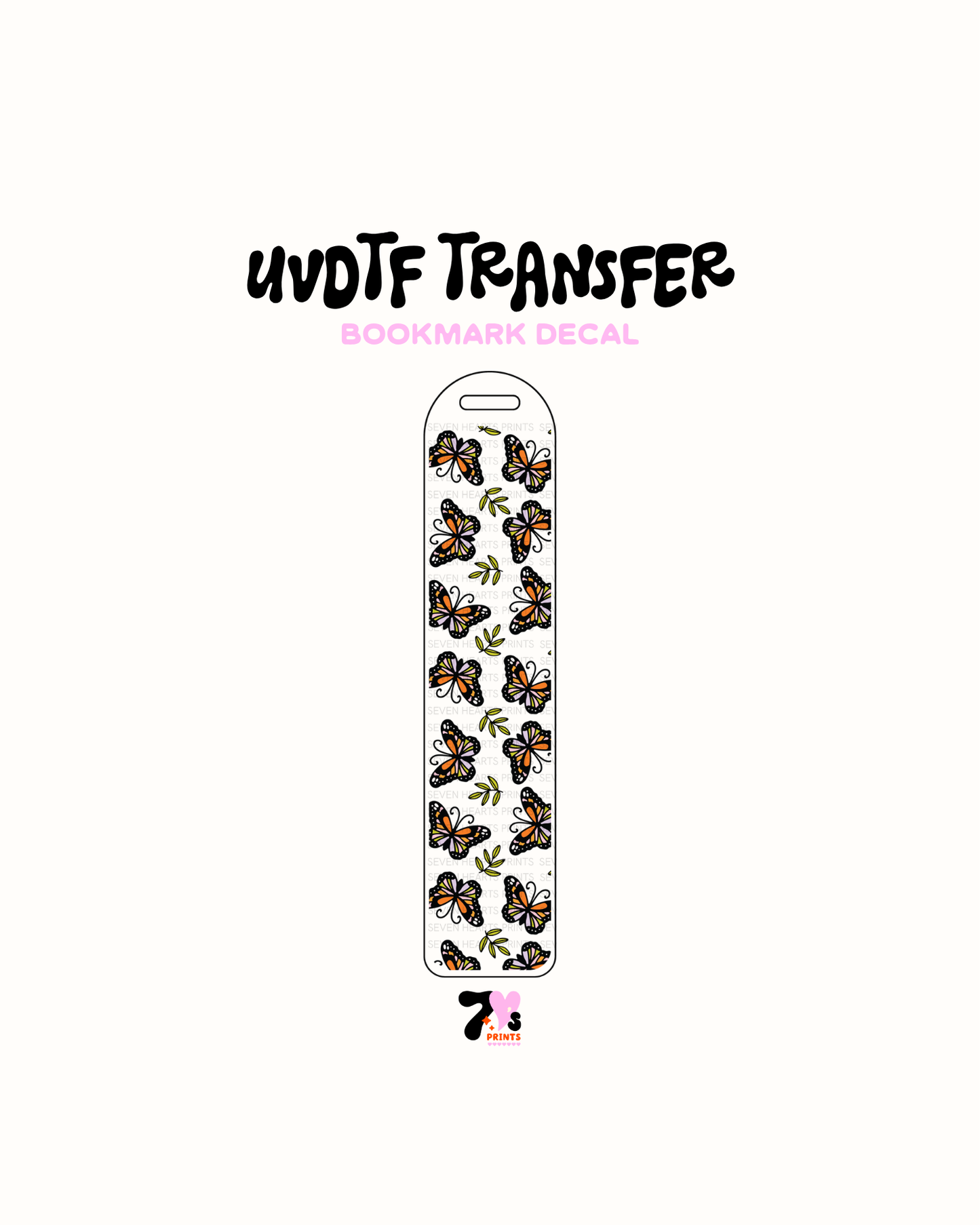 Cute butterflies - UVDTF Bookmark Decal