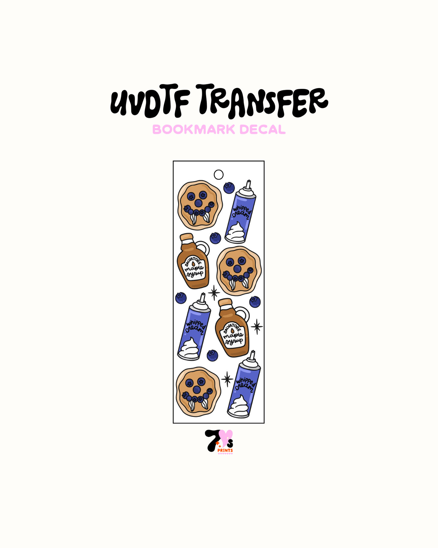 Pancakes - UVDTF Bookmark Decal
