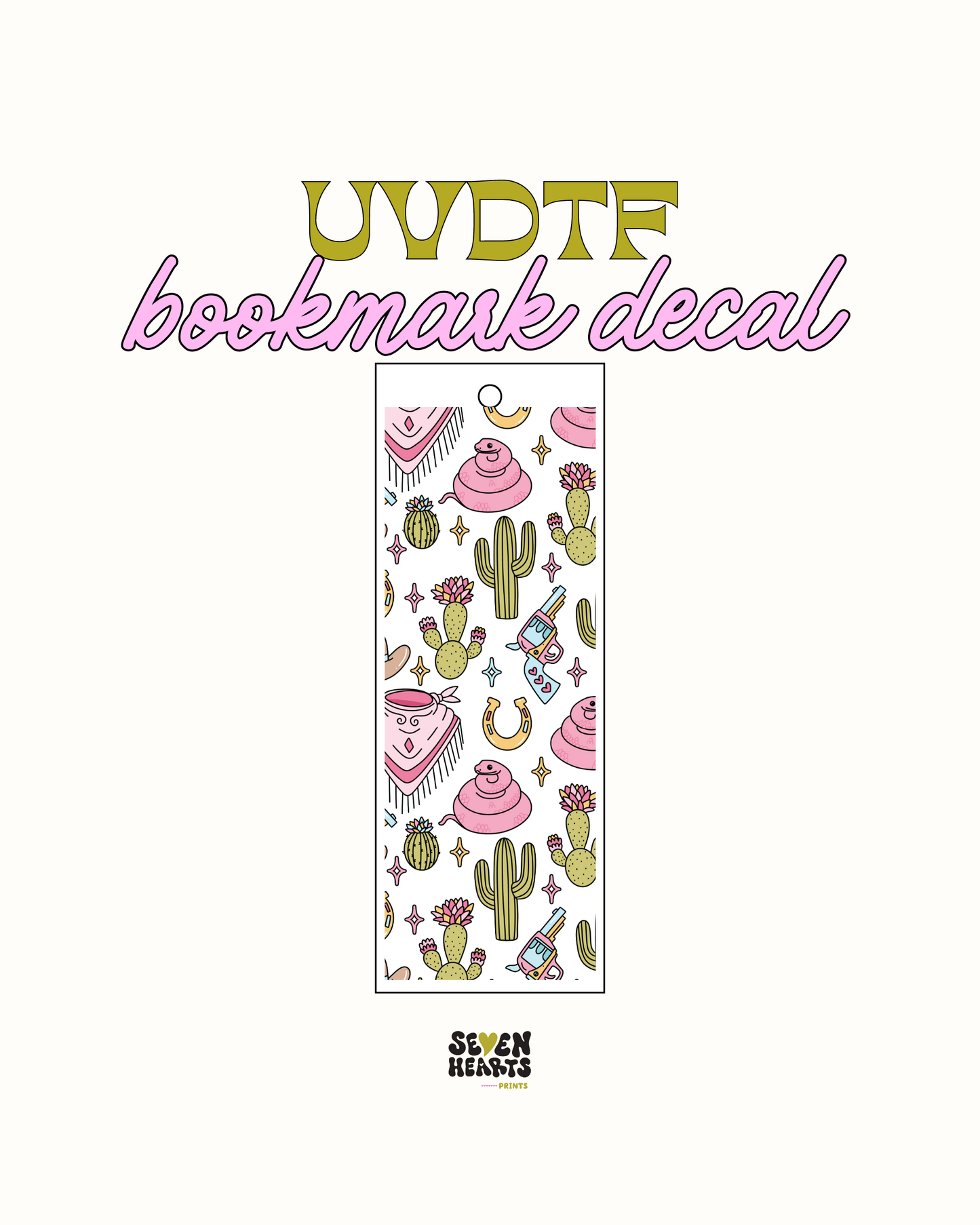 Western - UVDTF Bookmark Decal