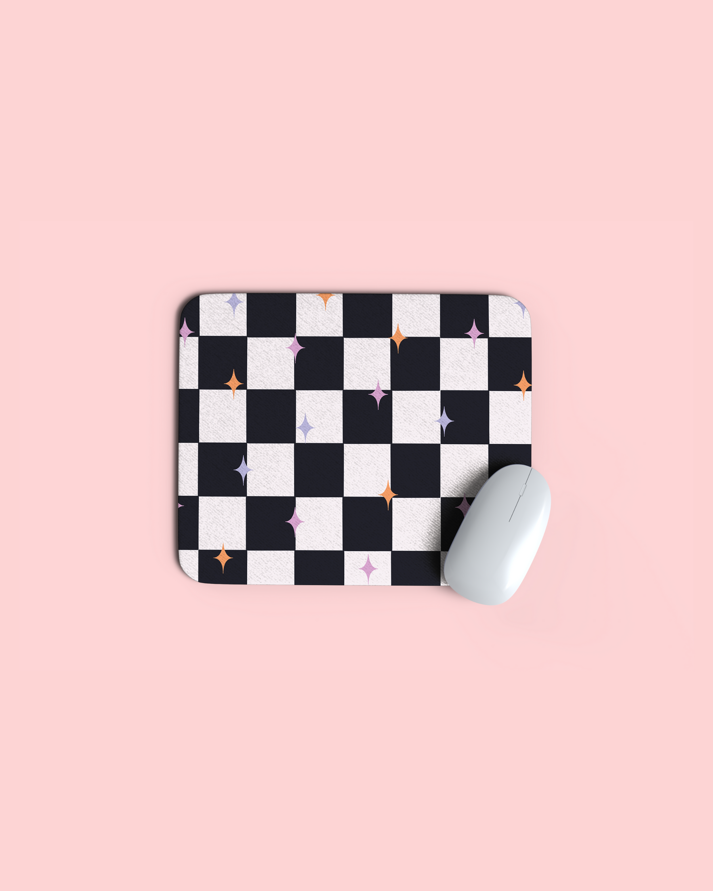 Checkered and starts - Mouse Pad (Set of 4)