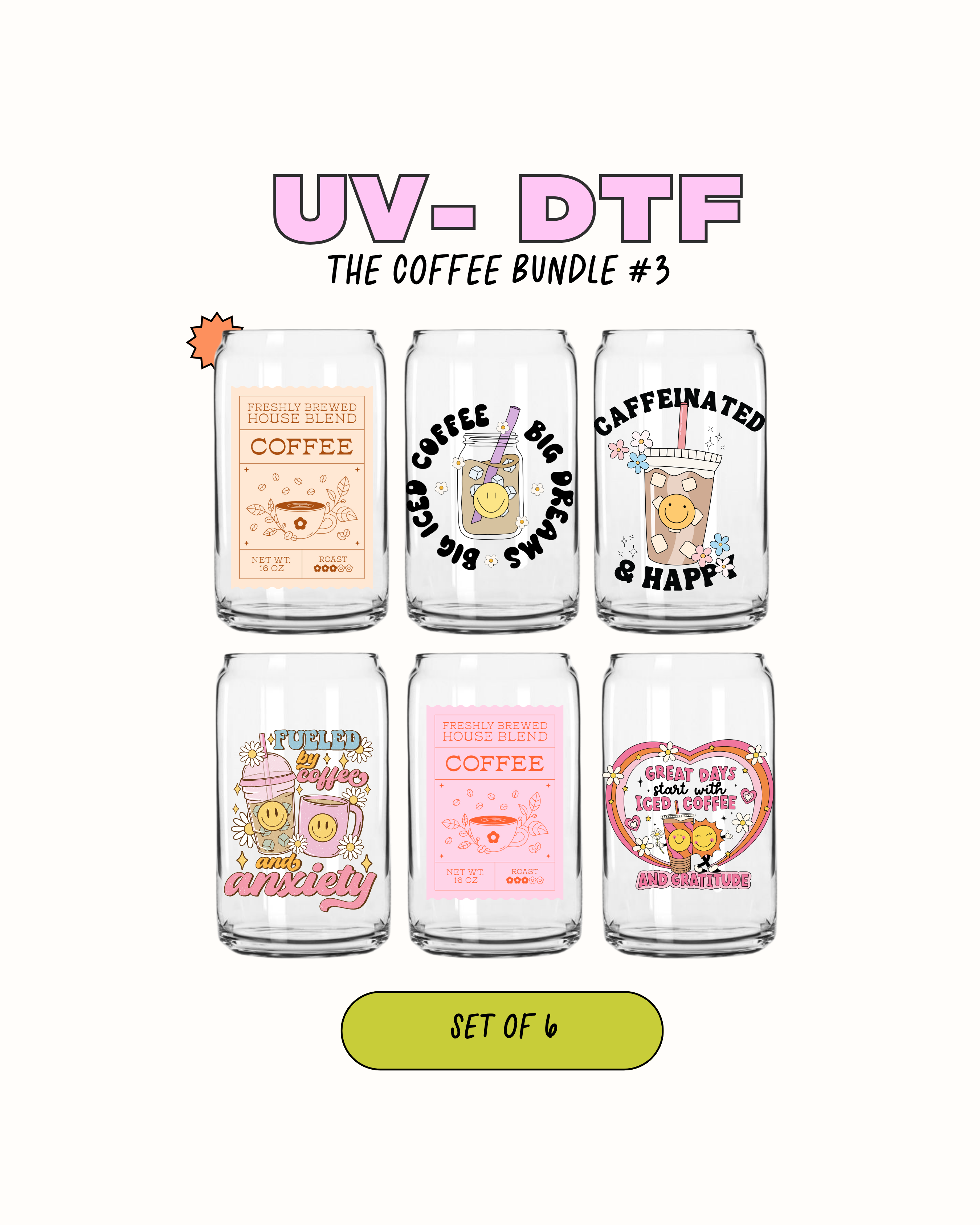 Coffee Coffee - UV DTF – Sevenheartsprints