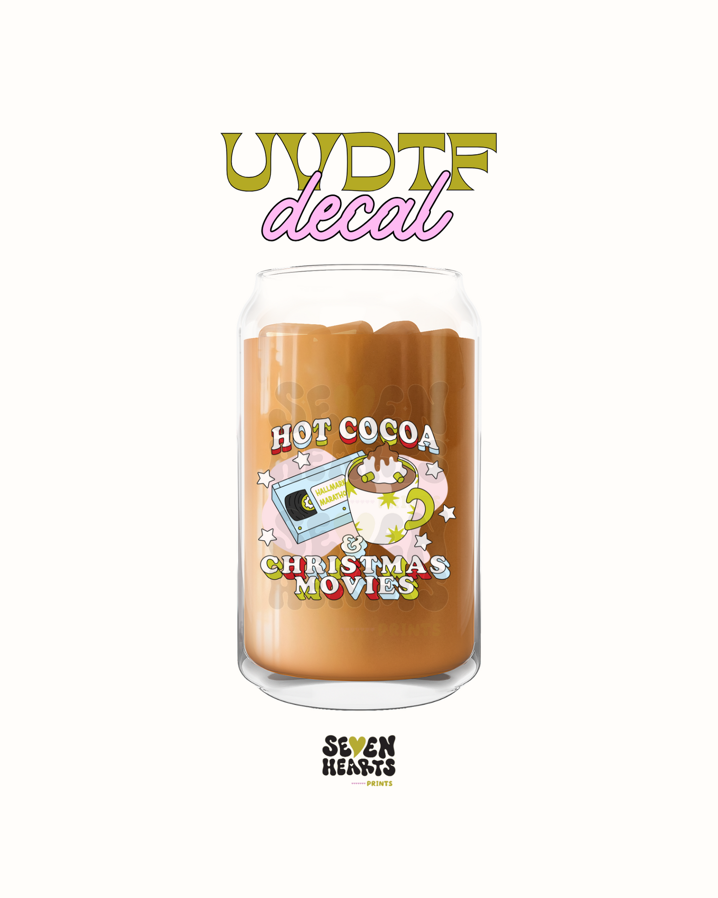 Blue hot cocoa xmas - UVDTF Decal