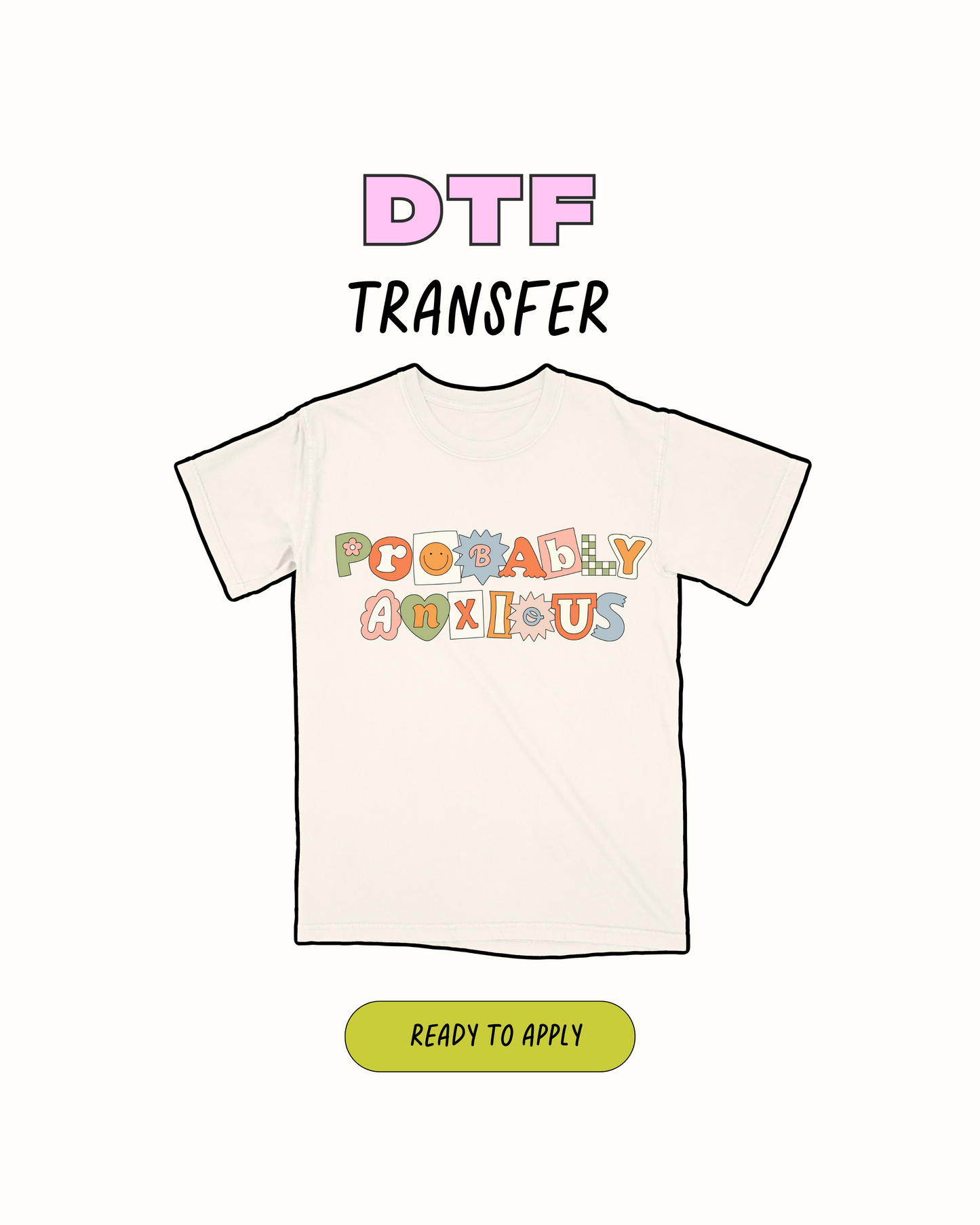 Probablemente ansioso: transferencia DTF