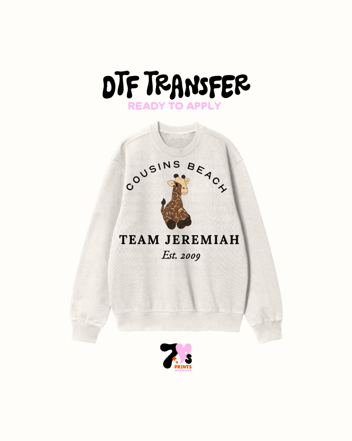 Cousins beach  jeriamiah  giraffe- DTF Transfer