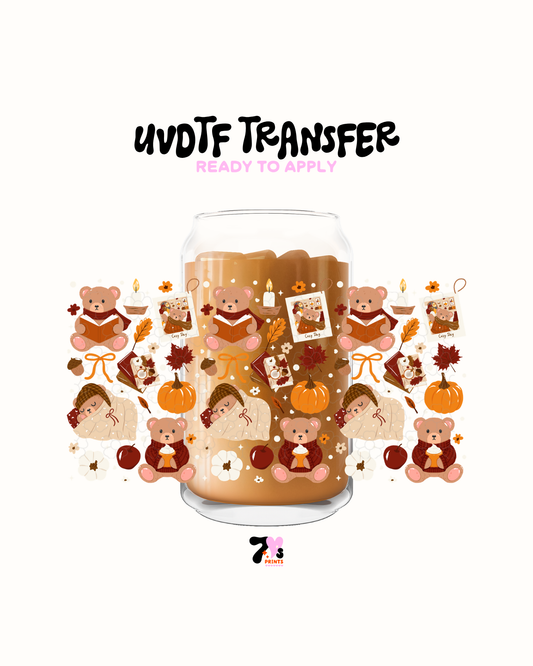 Fall cute bear - UVDTF Wrap