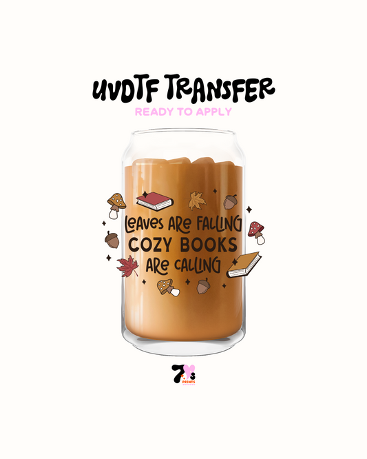 Leaves are Falling Cozy books - UVDTF Decal