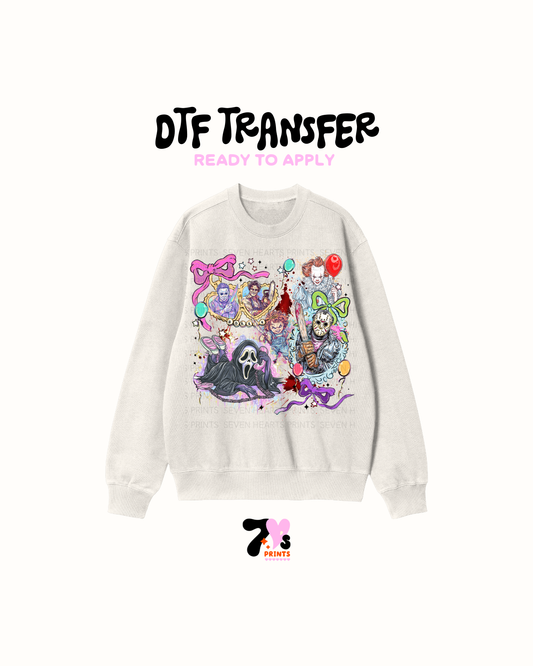 Scary horror. night friends - DTF Transfers