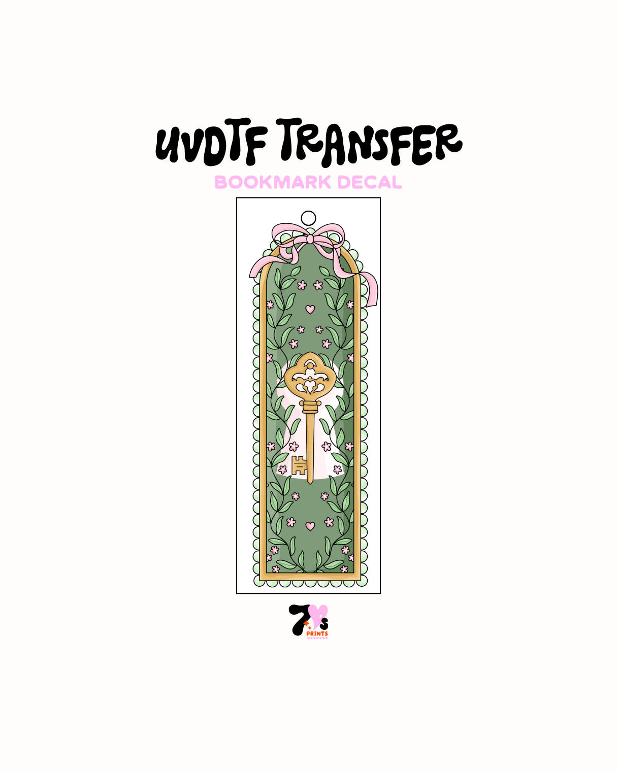 Secret Garden - UVDTF Bookmark Decal