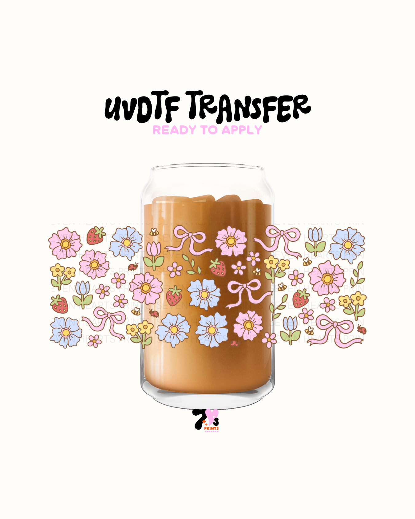 Spring flowers and strawberries - UVDTF Wrap