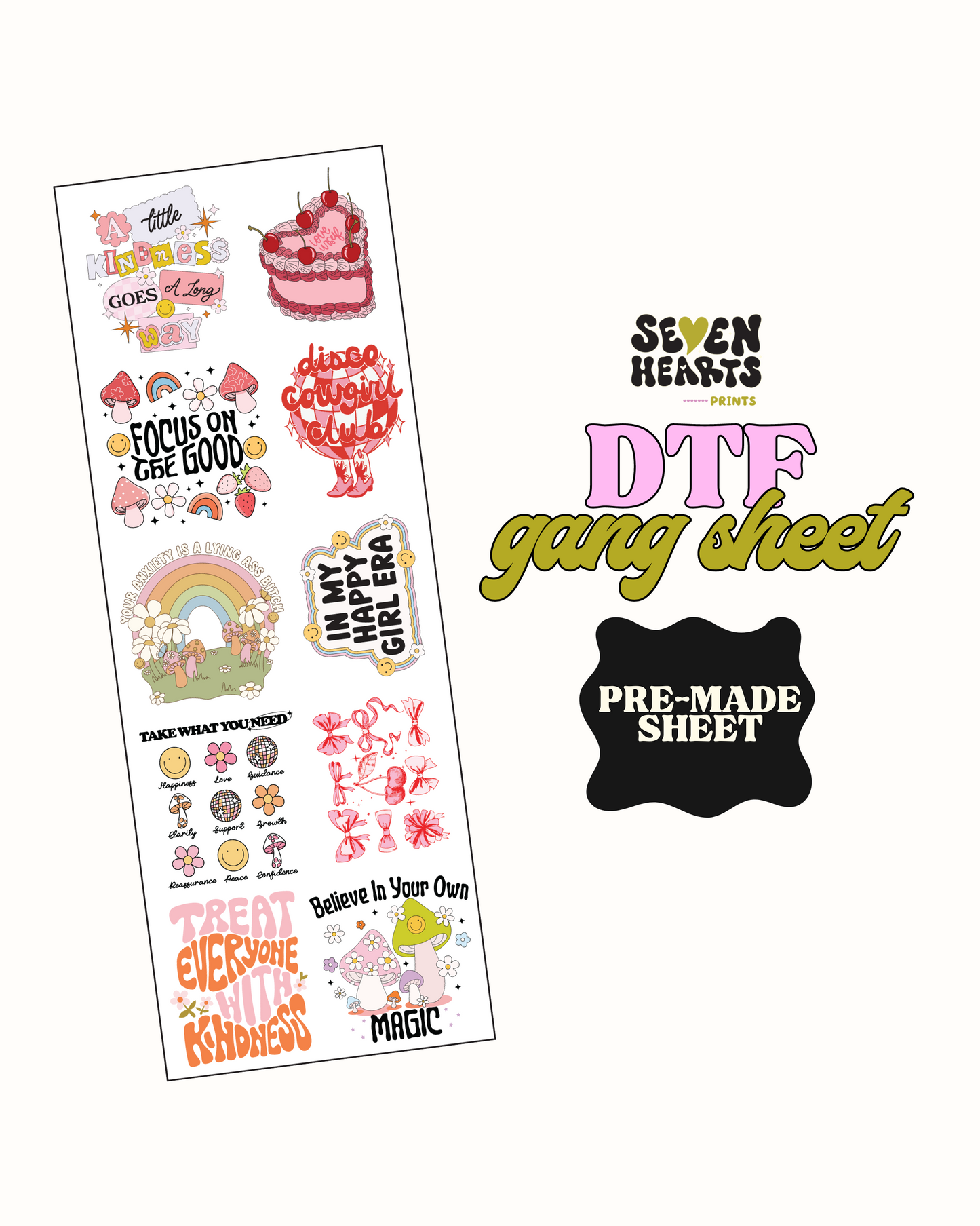 Love Yourself  - Pre Made DTF Gang sheet