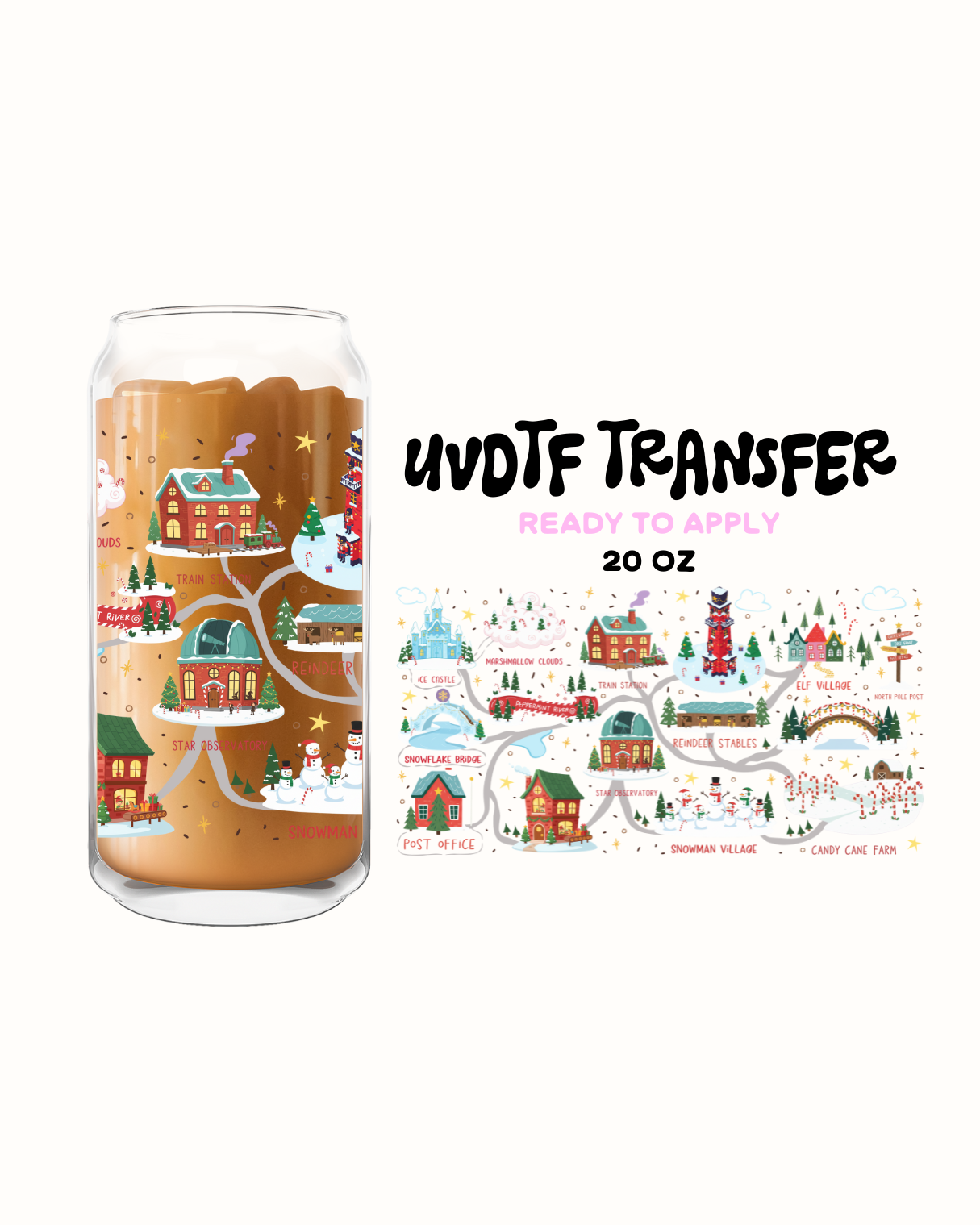 Xmas post office - UVDTF 20oz Cup Wrap