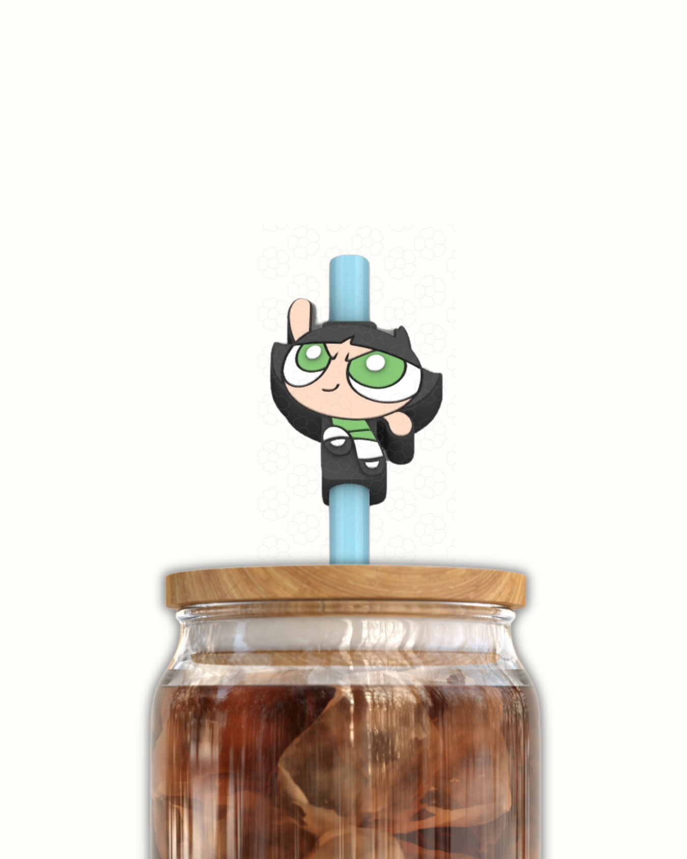 The Green Girl 3D Straw Topper