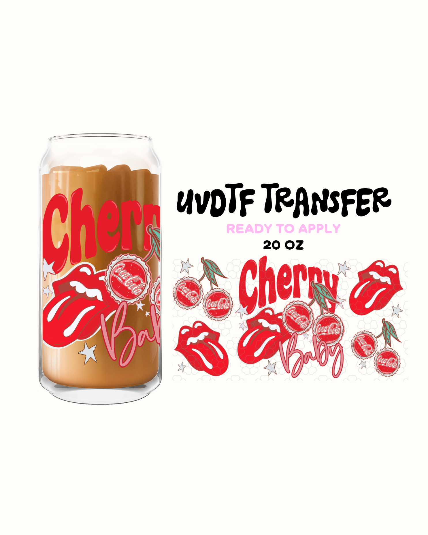 Cherry Coca Cola - UVDTF 20oz Cup Wrap