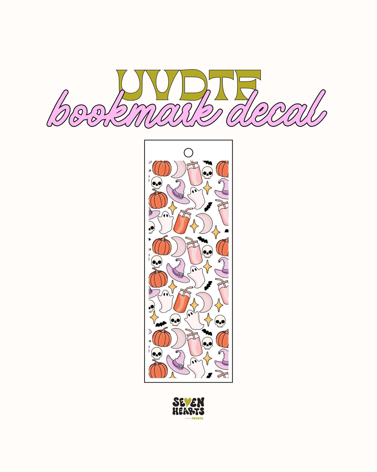 Halloween and coffee - UVDTF Bookmark Decal