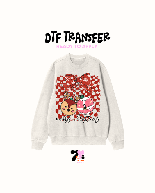 Merry xmas deer -  DTF Transfers