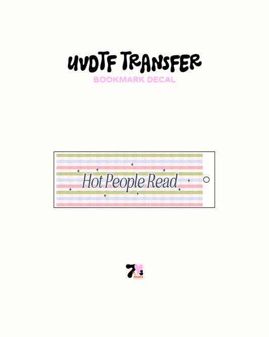 Hot People Read (Pink) - UVDTF Bookmark Decal