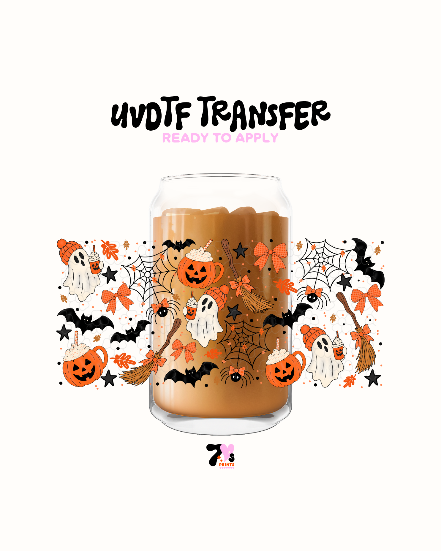 -Spooky ghost pumpkin spice  UVDTF Wrap