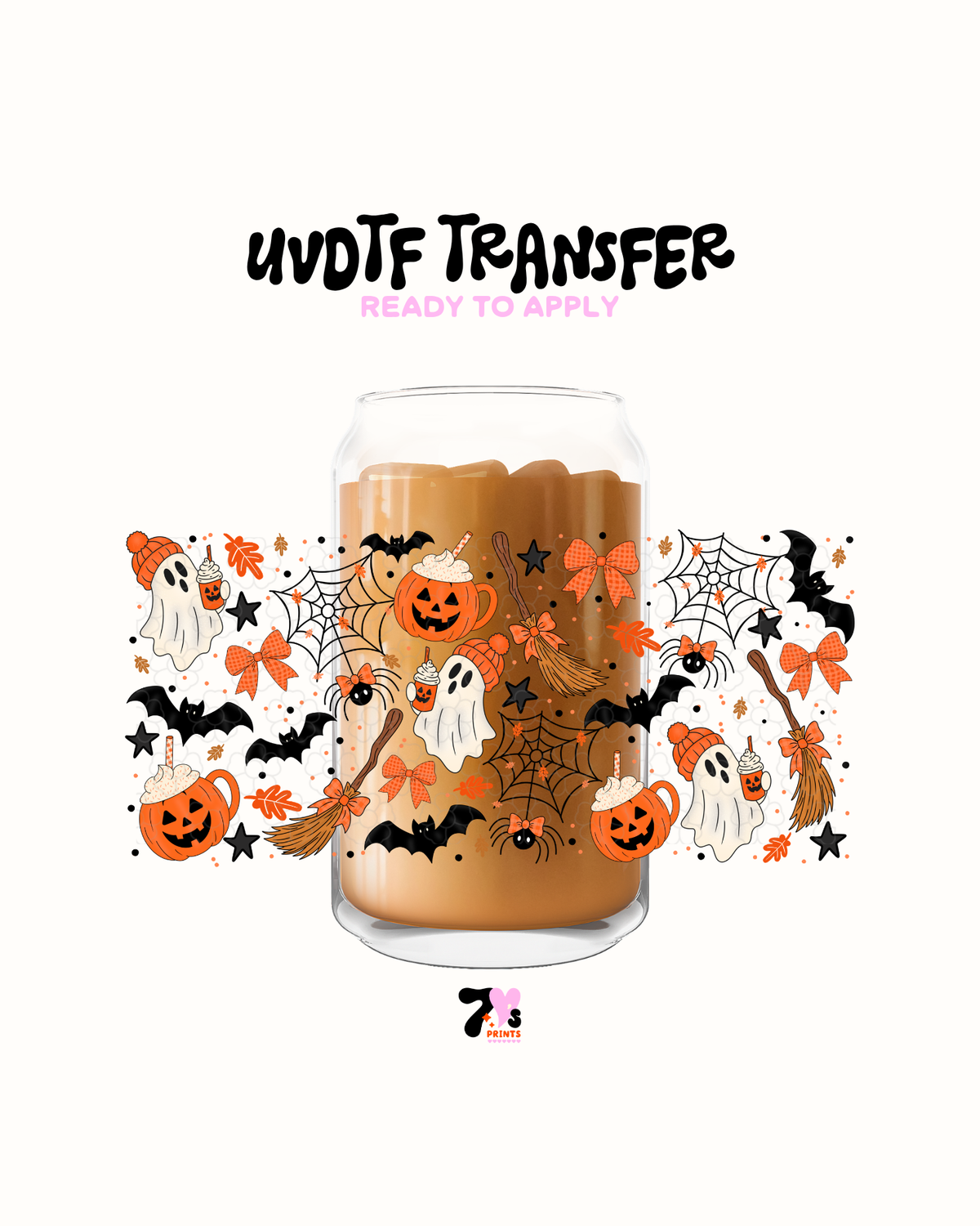 -Spooky ghost pumpkin spice  UVDTF Wrap