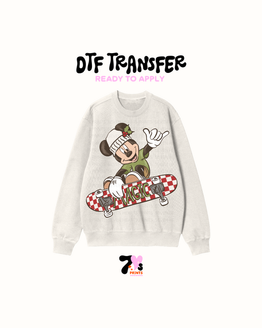 Xmas mouse skate - DTF Transfers