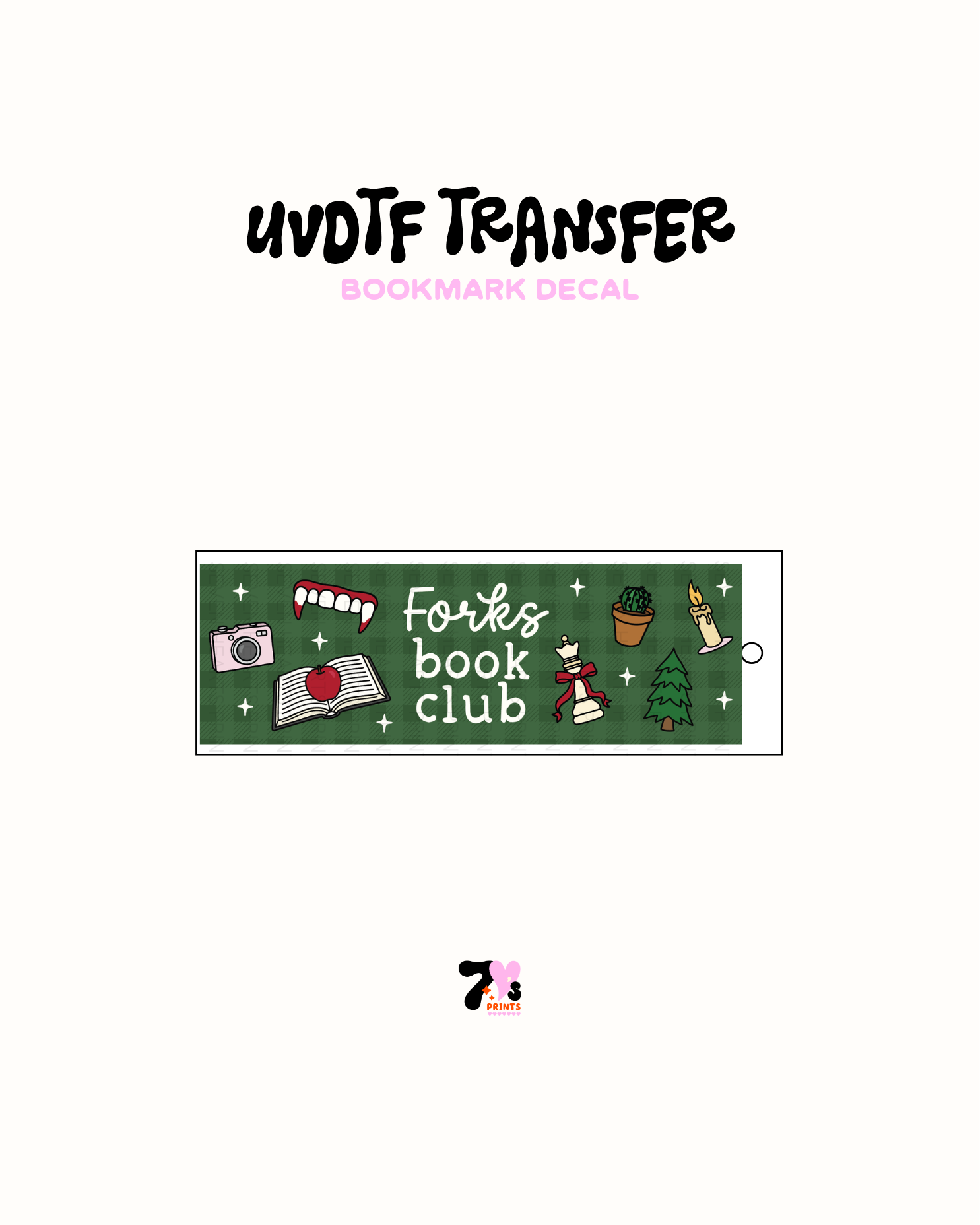 UVDTF Bookmark Decal #347