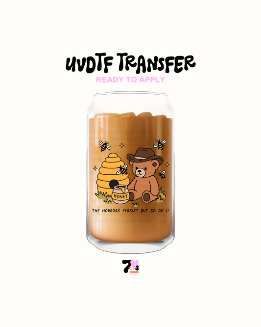 Bear and honey - UVDTF Decal