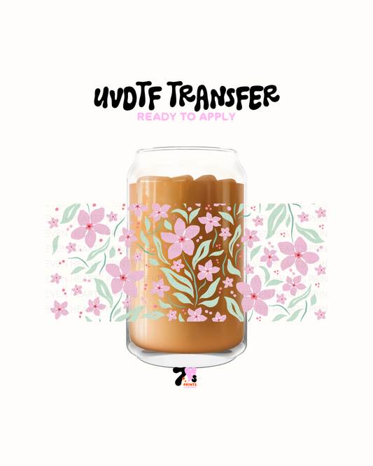 Pink spring flowers - UVDTF Wrap